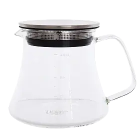 Чайник Tiamo сервировочный стеклянный, с крышкой HG2188 0,4л